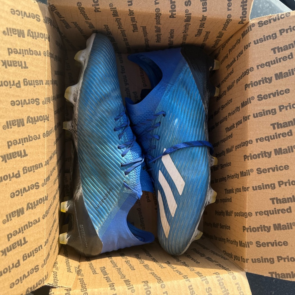 Blue Adidas X 19.1 soccer cleats - Picture 6 of 17